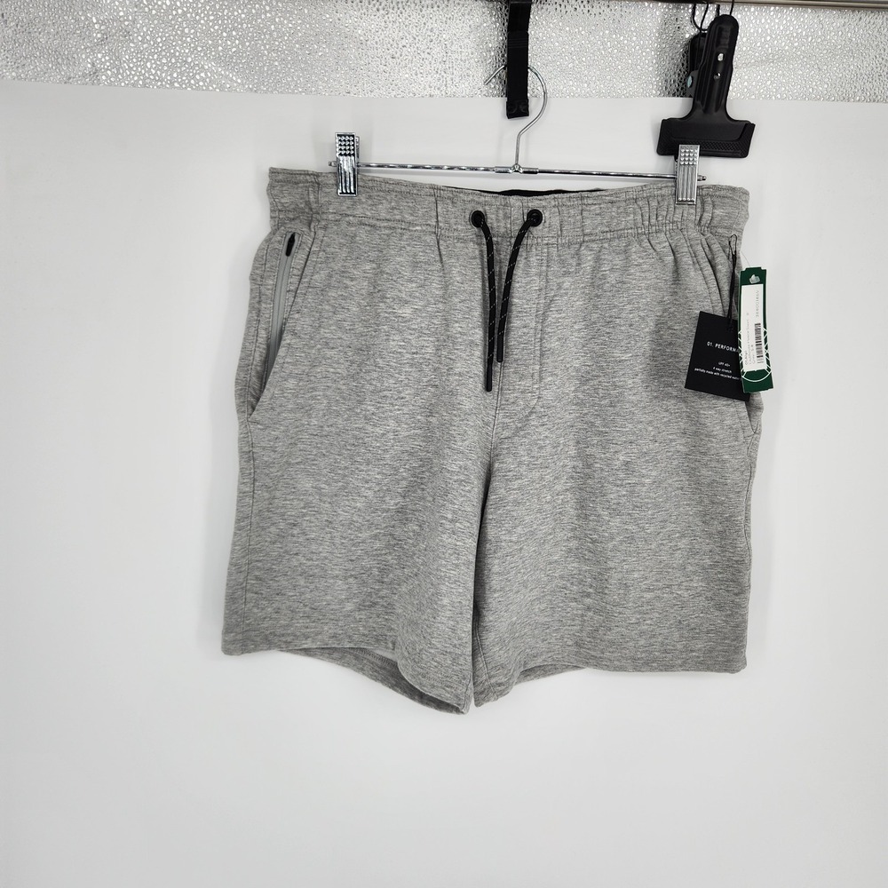 01. Algo Men's Grey Small 8" Inseam Clubhouse Fleece Shorts NWT